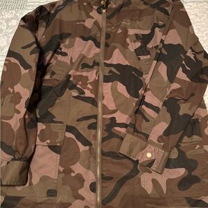 ellos Camouflage Utility Jacket - Brown and Black